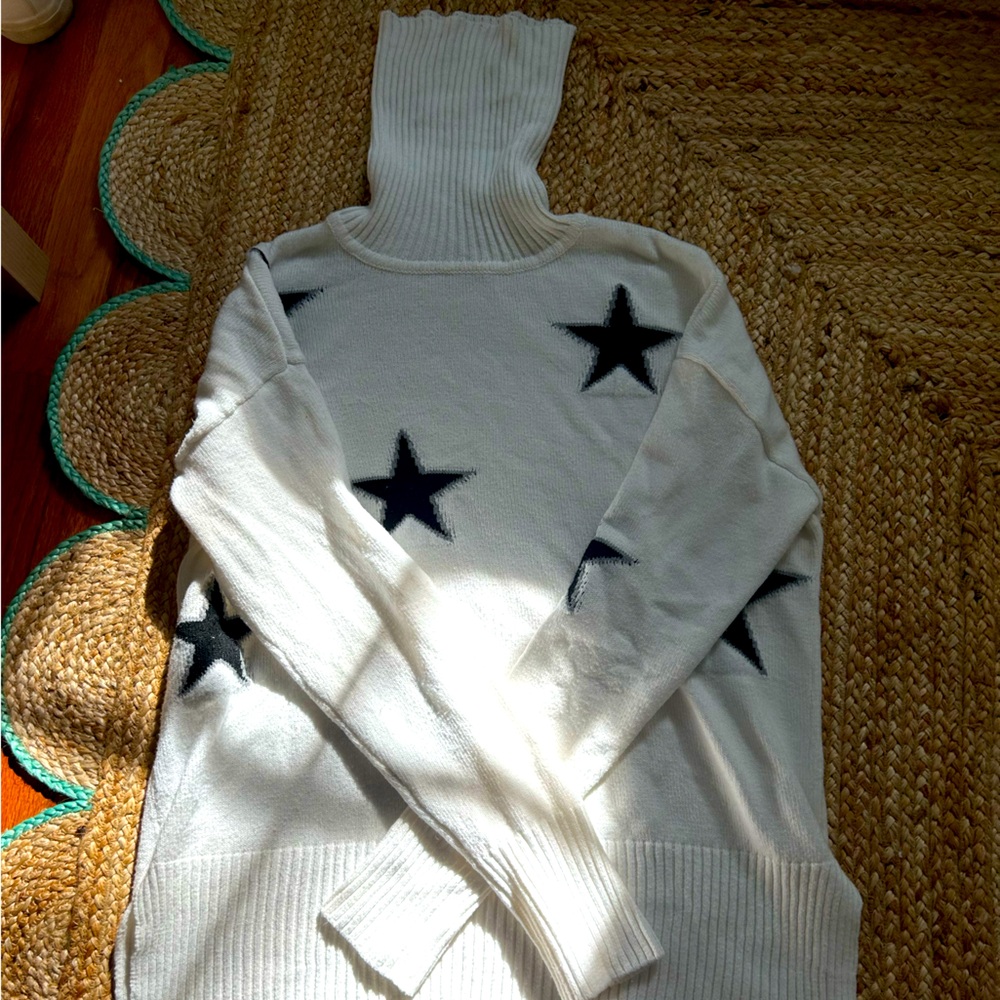 Sweet Romeo Cozy Star Turtleneck Sweater